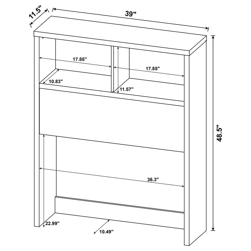 Westpark 3-piece Twin Bedroom Set Bookcase Headboard Pine - 315881T-SET