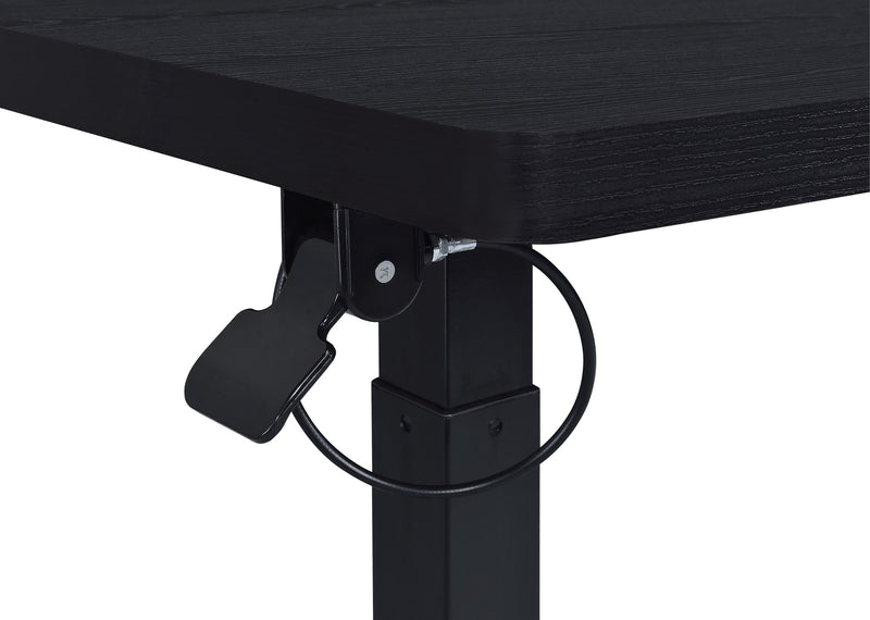 Westpark Pneumatic Adjustable C-Shape Side Table with Casters Black - 930300