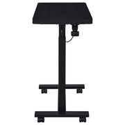 Westpark Pneumatic Adjustable C-Shape Side Table with Casters Black - 930300