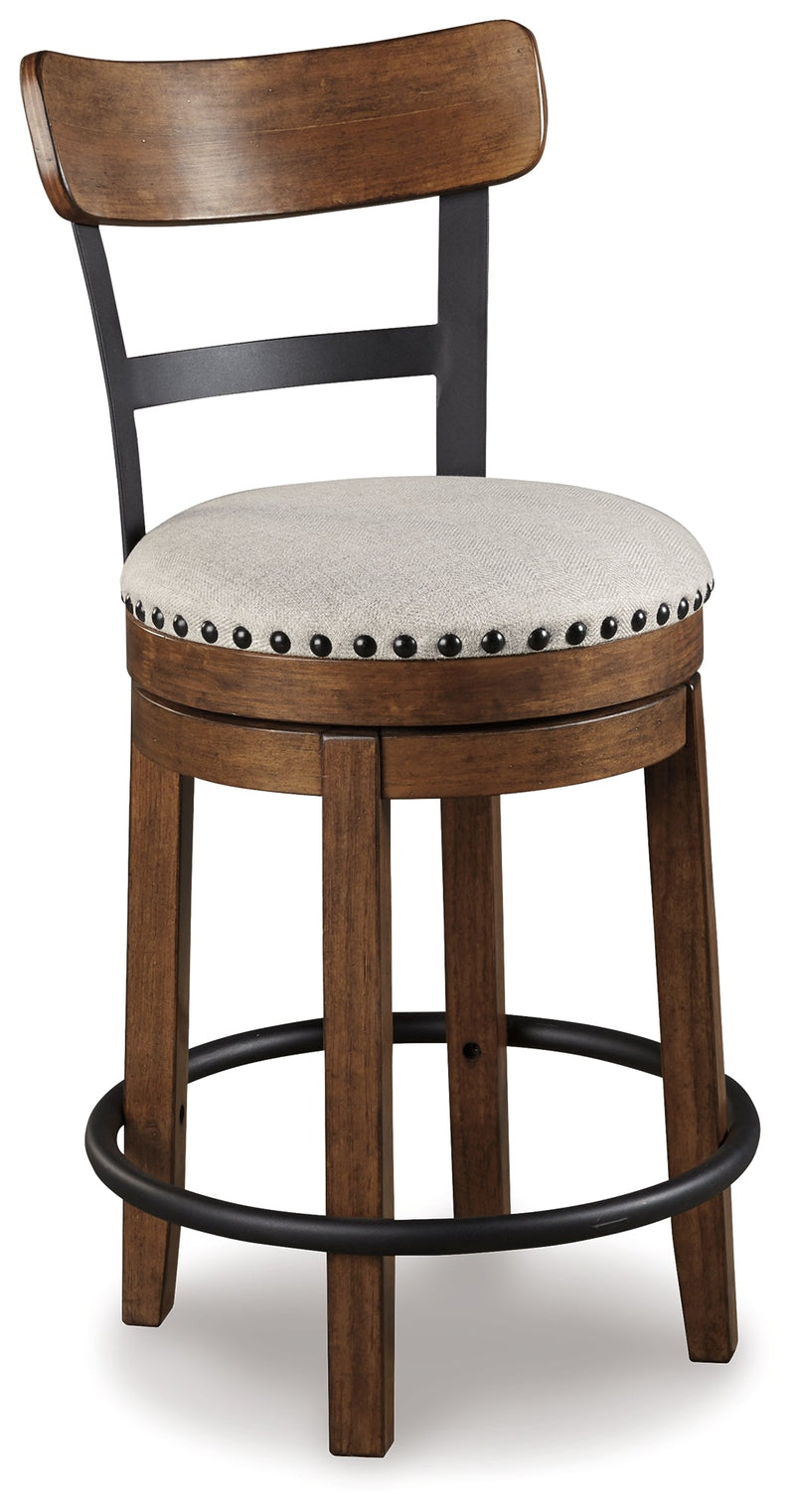 White/Brown Valebeck Counter Height Dining Table and 4 Barstools - PKG016268