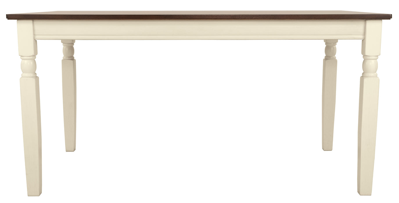 Whitesburg Brown - Cottage White Rectangular Dining Room Set - Gate FurnitureDining Room Set