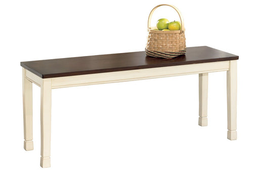 Whitesburg Brown/Cottage White Dining Bench - Gate FurnitureAccent Bench