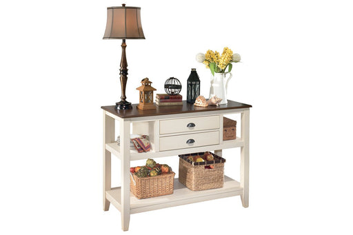 Whitesburg Brown/Cottage White Dining Server - Gate FurnitureCabinet