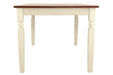 Whitesburg Brown/Cottage White Dining Table - Gate FurnitureDining Table