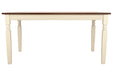 Whitesburg Brown/Cottage White Dining Table - Gate FurnitureDining Table