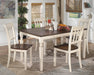Whitesburg Brown/Cottage White Rectangular Dining Set - Gate FurnitureDining Room Set