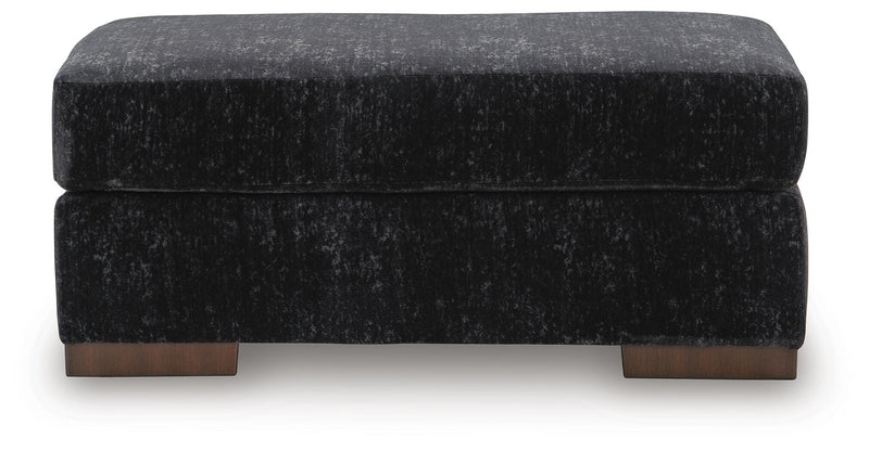Whitmore Manor Black Pearl Ottoman - 8040414