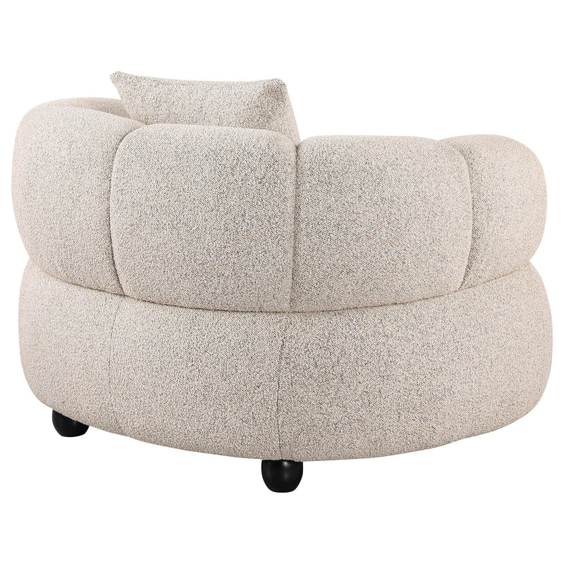 Whitney Contemporary Channel Tufted Woven Fabric Upholstered Accent Chair - 503723