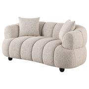Whitney Contemporary Channel Tufted Woven Fabric Upholstered Loveseat - 503722
