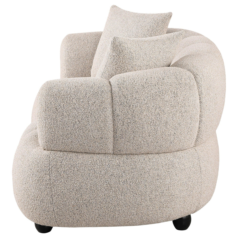 Whitney Contemporary Channel Tufted Woven Fabric Upholstered Loveseat - 503722