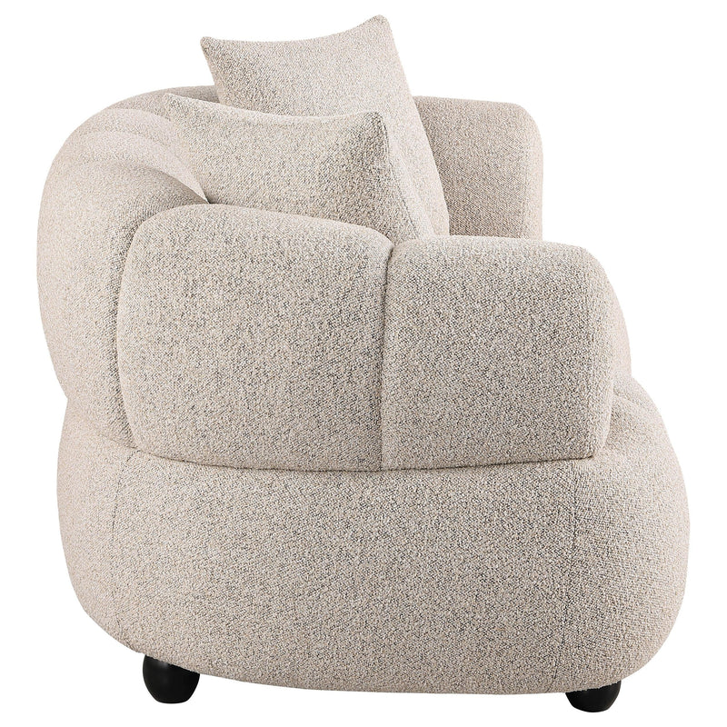 Whitney Contemporary Channel Tufted Woven Fabric Upholstered Loveseat - 503722
