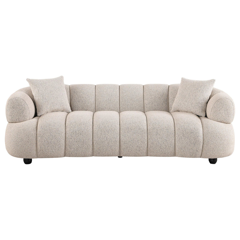 Whitney Contemporary Channel Tufted Woven Fabric Upholstered Sofa - 503721