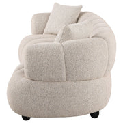 Whitney Contemporary Channel Tufted Woven Fabric Upholstered Sofa - 503721