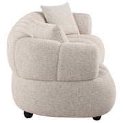 Whitney Contemporary Channel Tufted Woven Fabric Upholstered Sofa - 503721