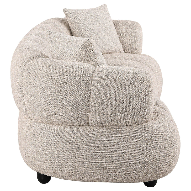 Whitney Contemporary Channel Tufted Woven Fabric Upholstered Sofa - 503721
