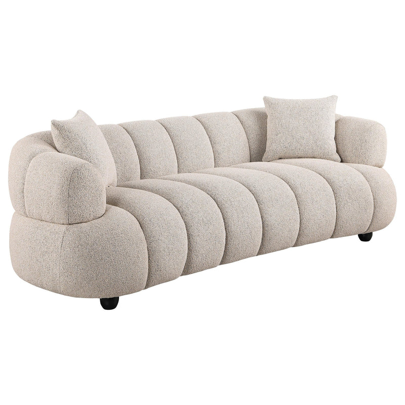 Whitney Contemporary Channel Tufted Woven Fabric Upholstered Sofa Set - 503721-S3
