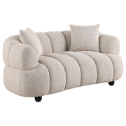 Whitney Contemporary Channel Tufted Woven Fabric Upholstered Sofa Set - 503721-S3