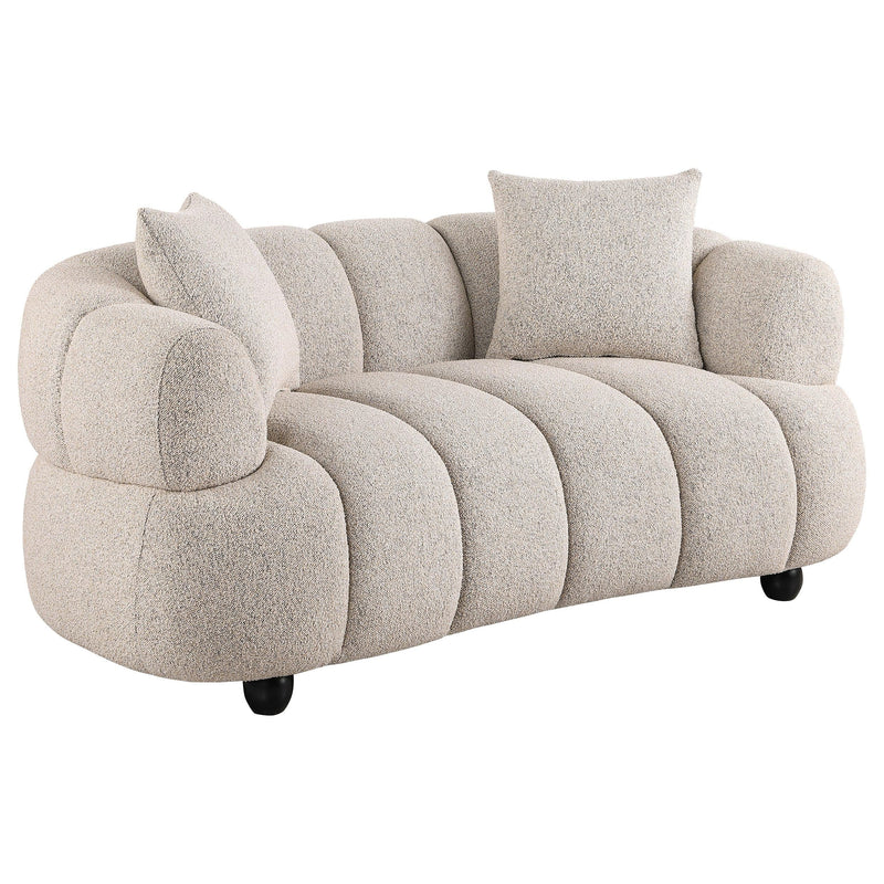 Whitney Contemporary Channel Tufted Woven Fabric Upholstered Sofa Set - 503721-S3