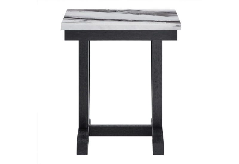 T1319 Blk/Wht End Table - T1319-BLK/WHT-ET