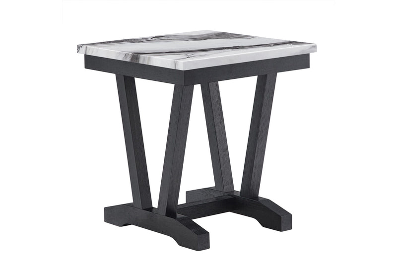 T1319 Blk/Wht End Table - T1319-BLK/WHT-ET