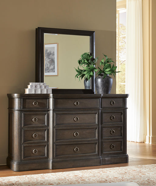 Wickenger Dark Brown Dresser and Mirror - PCB889B1