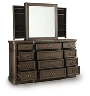 Wickenger Dark Brown Dresser and Mirror - PCB889B1
