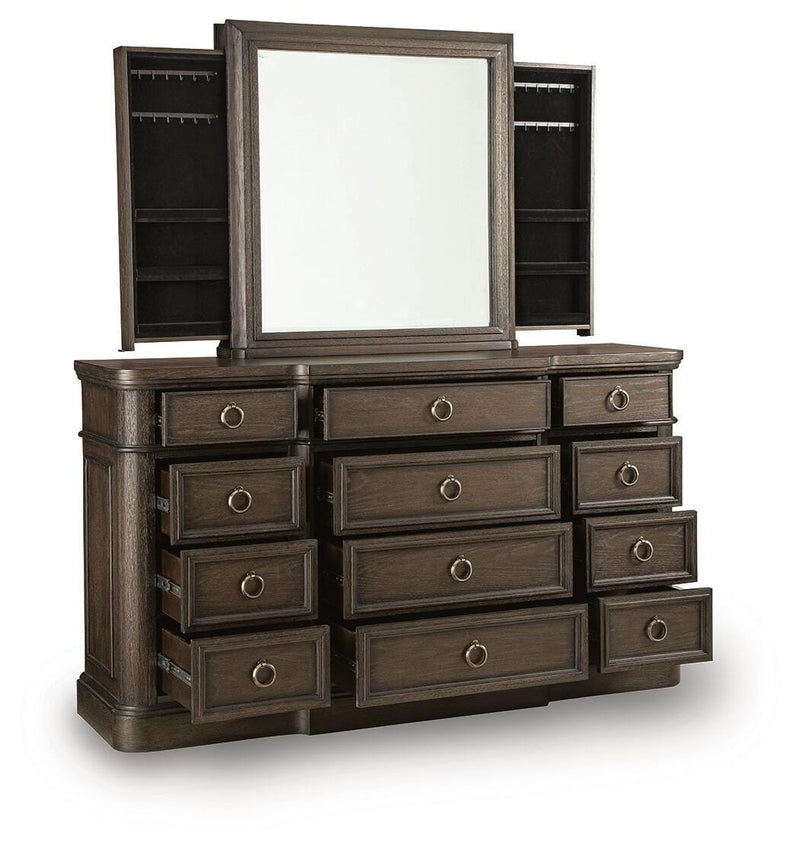 Wickenger Dark Brown Dresser and Mirror - PCB889B1