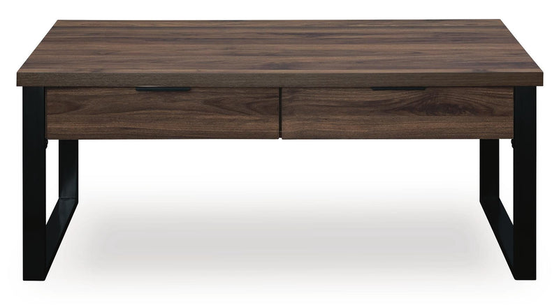 Wickman Falls Dark Brown Coffee Table - T318-1