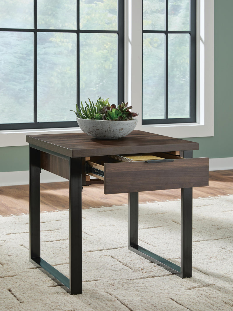 Wickman Falls Dark Brown End Table - T318-2