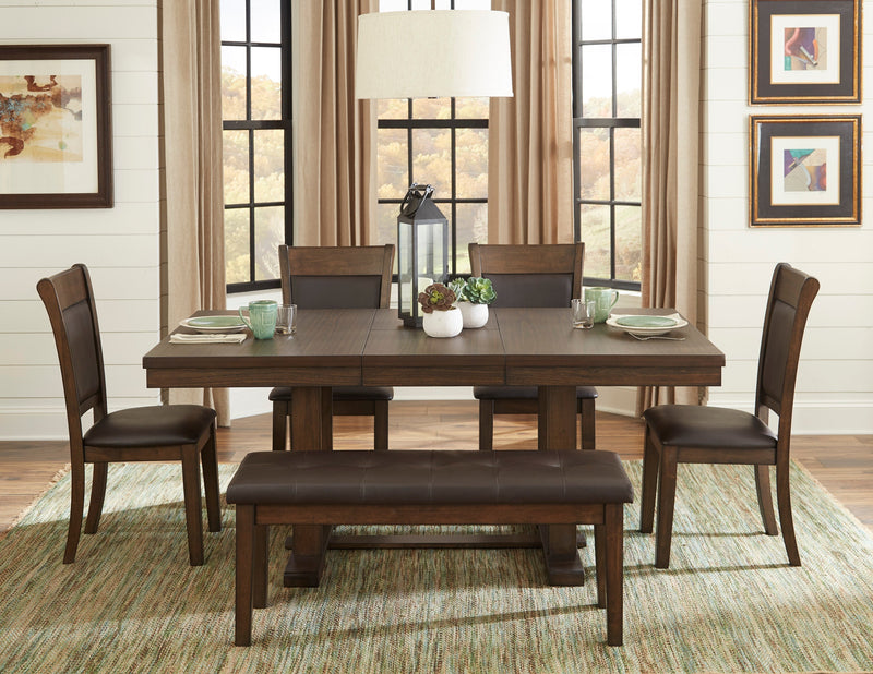 Wieland Rustic Brown Extendable Dining Set - Lara FurnitureDining Room Set