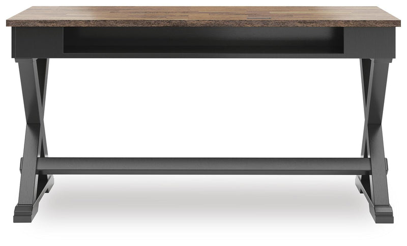 Wildenauer Brown/Black 60" Home Office Desk - H664-34