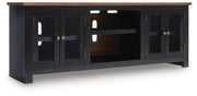 Wildenauer Brown/Black 76" TV Stand - W664-68