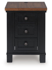 Wildenauer Brown/Black Chairside End Table - T664-7