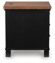 Wildenauer Brown/Black Chairside End Table - T664-7