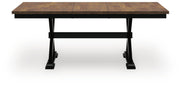 Wildenauer Brown/Black Dining Table, 2 Chairs and 2 Benches - D634D7
