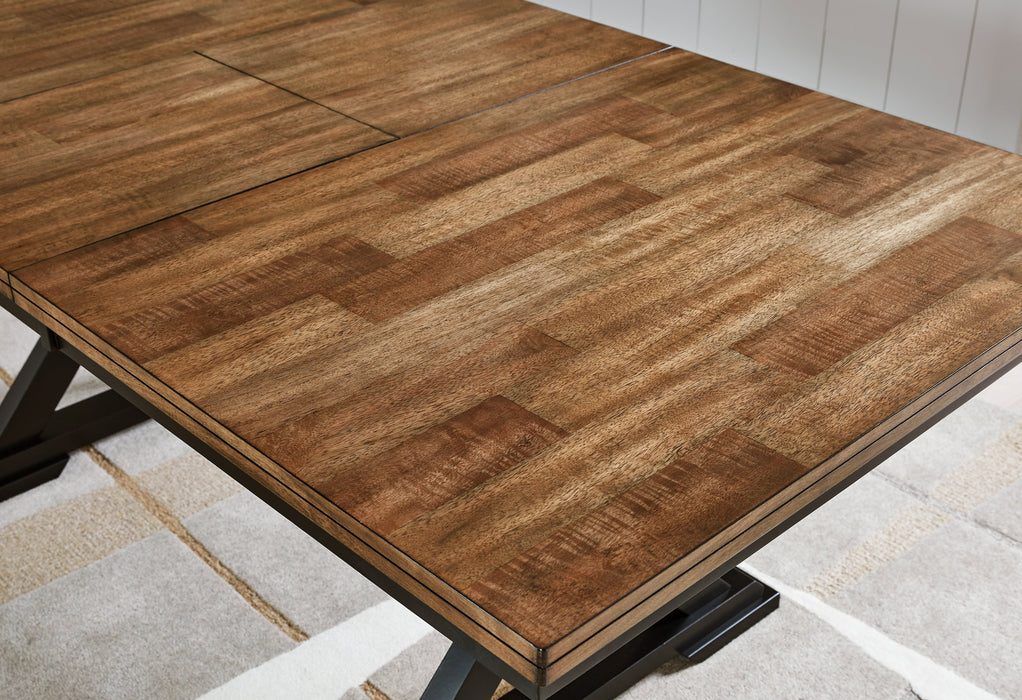 Wildenauer Brown/Black Dining Table and 6 Chairs - Gate FurnitureDining Room Set