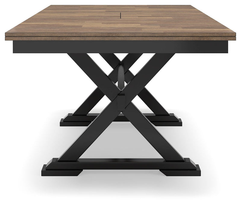 Wildenauer Brown/Black Dining Table and 6 Chairs - Lara FurnitureDining Room Set