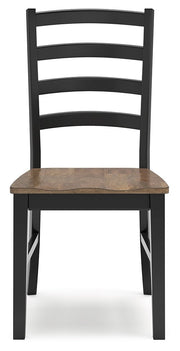 Wildenauer Brown/Black Dining Table and 6 Chairs - Lara FurnitureDining Room Set