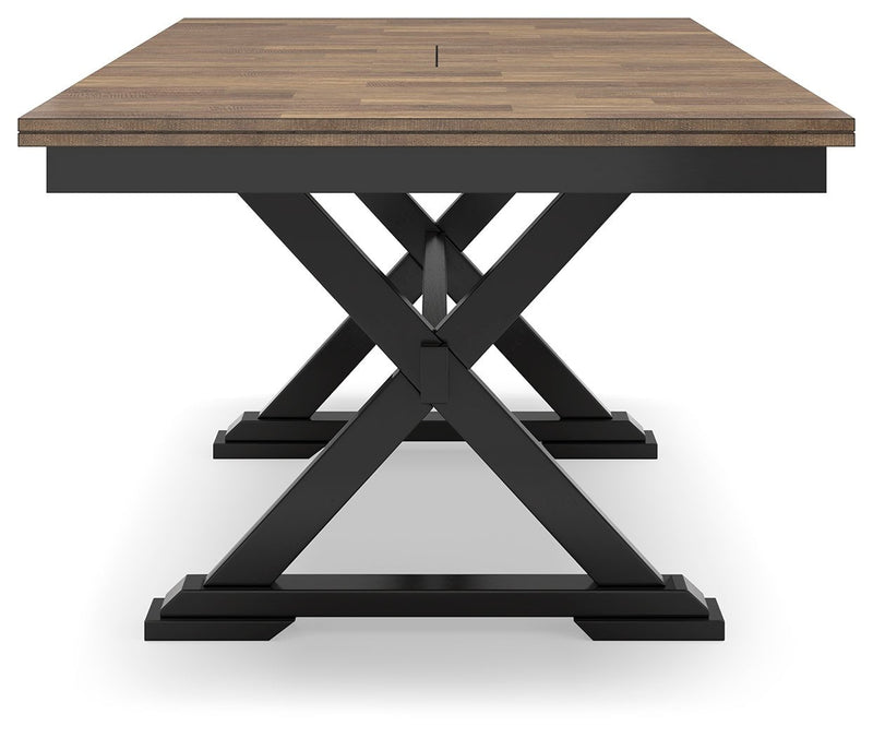Wildenauer Brown/Black Dining Table and 6 Chairs - Lara FurnitureDining Room Set