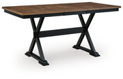 Wildenauer Counter Height Extension Dining Table and 4 Barstools - D634D9