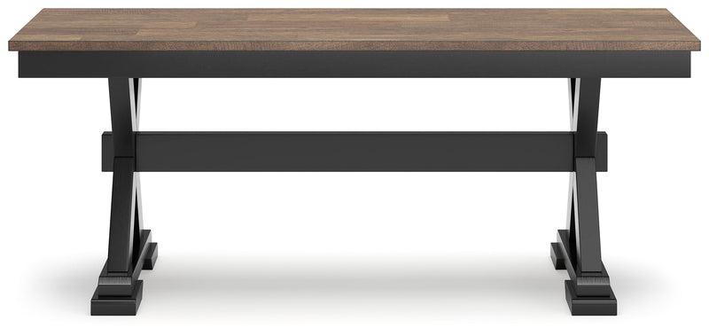 Wildenauer Dining Table and 4 Chairs and Bench in Brown/Black from Ashley - Lara Furniture