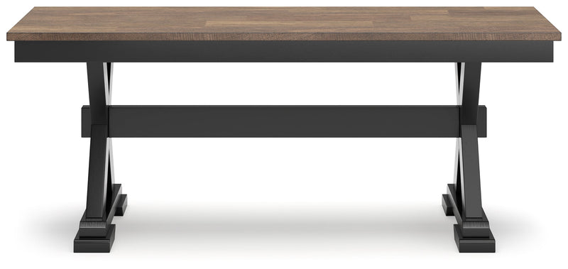 Wildenauer Dining Table and 4 Chairs and Bench in Brown/Black from Ashley - Lara Furniture
