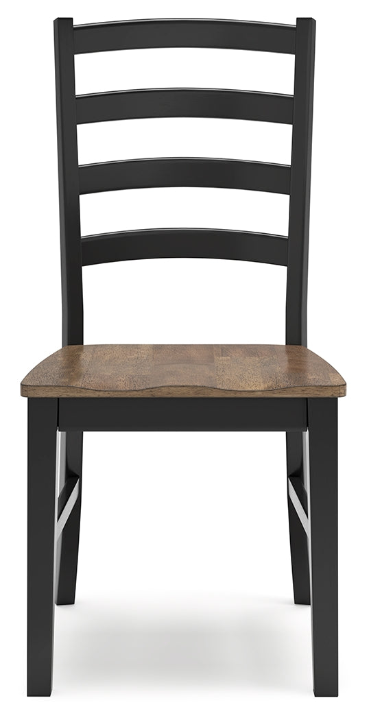 Wildenauer Dining Table and 4 Chairs in Brown/Black from Ashley - Lara Furniture