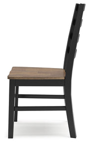 Wildenauer Dining Table and 4 Chairs in Brown/Black from Ashley - Lara Furniture