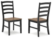 Wildenauer Dining Table and 4 Chairs in Brown/Black from Ashley - Lara Furniture