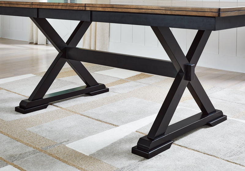 Wildenauer Dining Table and 4 Chairs in Brown/Black from Ashley - Lara Furniture