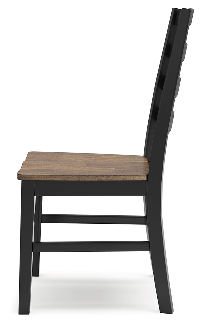 Wildenauer Dining Table and 6 Chairs and Bench in Brown/Black from Ashley - Lara Furniture