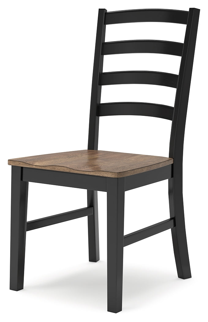 Wildenauer Dining Table and 6 Chairs and Bench in Brown/Black from Ashley - Lara Furniture