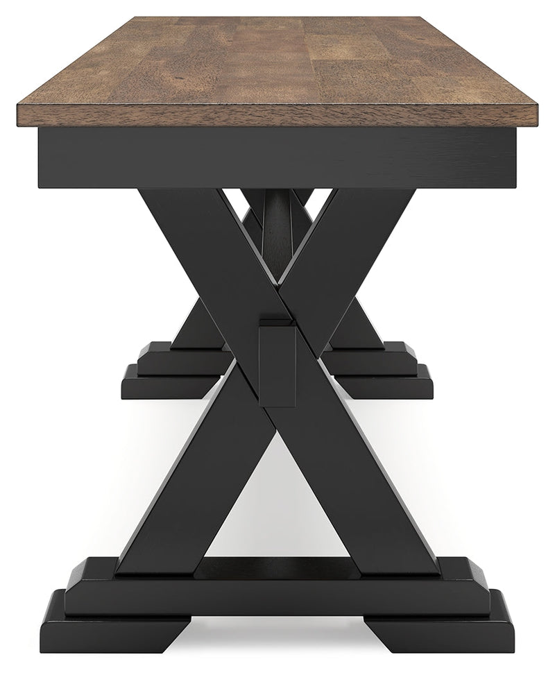 Wildenauer Dining Table and 6 Chairs and Bench in Brown/Black from Ashley - Lara Furniture