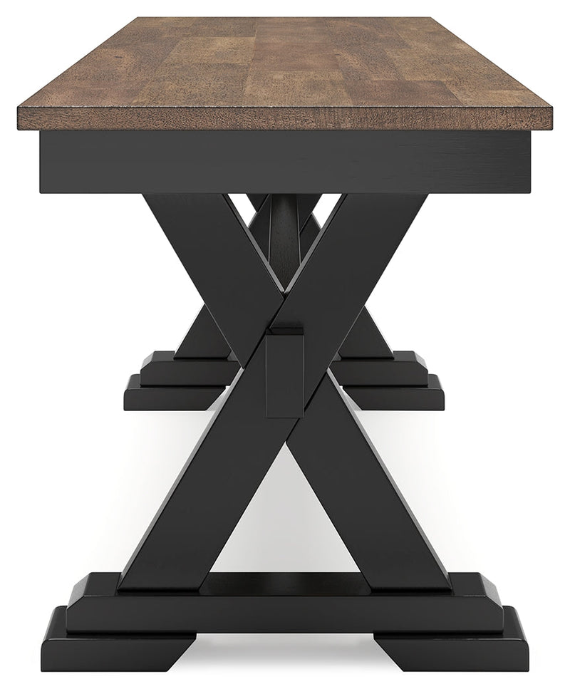 Wildenauer Dining Table and 6 Chairs and Bench in Brown/Black from Ashley - Lara Furniture